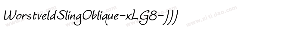 WorstveldSlingOblique-xLG8字体转换