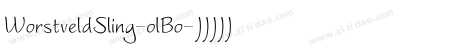 WorstveldSling-olBo字体转换