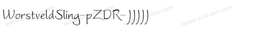 WorstveldSling-pZDR字体转换 WorstveldSling-pZDR字体转换