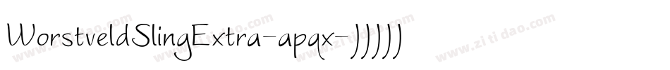 WorstveldSlingExtra-apqx字体转换