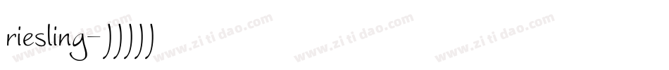 riesling字体转换