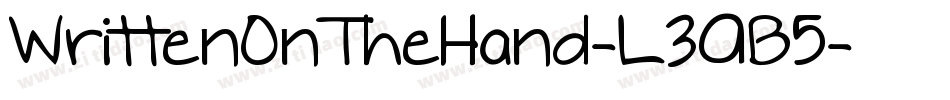 WrittenOnTheHand-L3AB5字体转换
