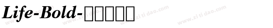 Life-Bold字体转换