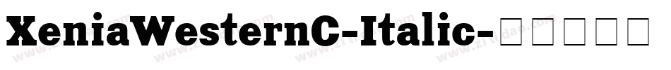 XeniaWesternC-Italic字体转换