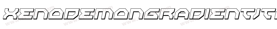 XenoDemonGradientItalic-gK2R字体转换