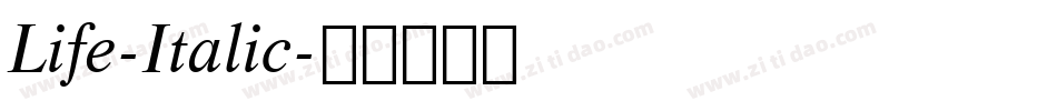 Life-Italic字体转换