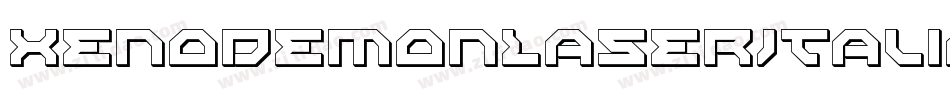 XenoDemonLaserItalic-WxVA字体转换 XenoDemonLaserItalic-WxVA字体转换