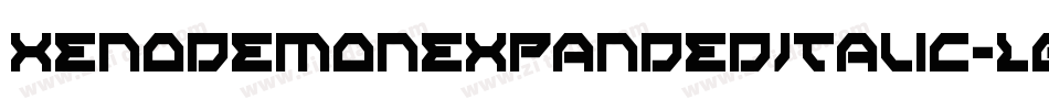 XenoDemonExpandedItalic-LgAZ字体转换