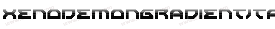 XenoDemonGradientItalic-gK2R字体转换