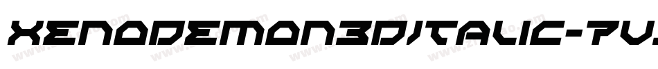 XenoDemon3DItalic-7VjP字体转换