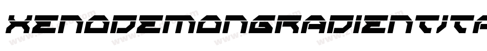 XenoDemonGradientItalic-gK2R字体转换