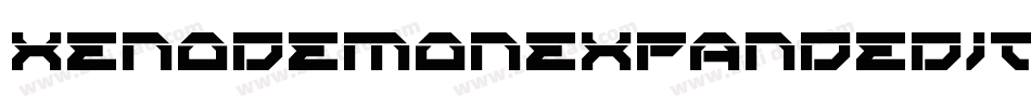 XenoDemonExpandedItalic-LgAZ字体转换