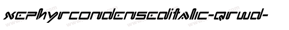 XephyrCondensedItalic-qrWd字体转换