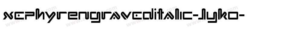 XephyrEngravedItalic-JYKo字体转换