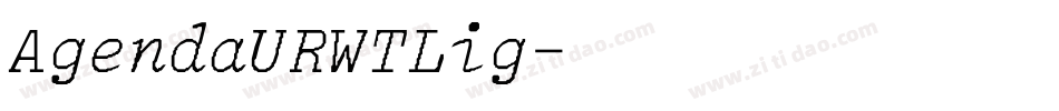 AgendaURWTLig字体转换