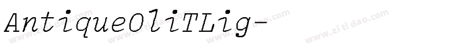 AntiqueOliTLig字体转换