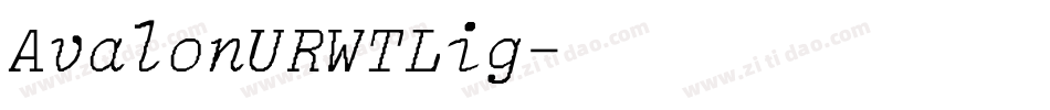 AvalonURWTLig字体转换