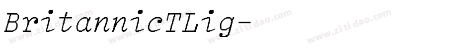 BritannicTLig字体转换