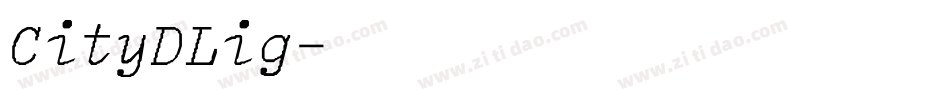 CityDLig字体转换