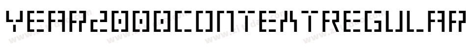 Year2000ContextRegular-Yqxq字体转换