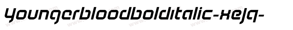 YoungerbloodBoldItalic-xEJq字体转换