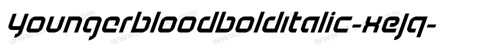 YoungerbloodBoldItalic-xEJq字体转换