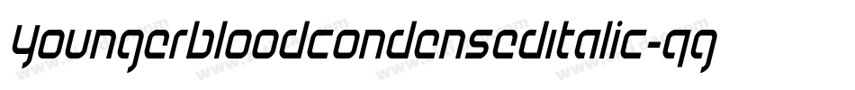 YoungerbloodCondensedItalic-qgW5字体转换