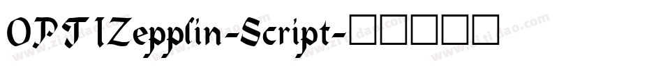 OPTIZepplin-Script字体转换