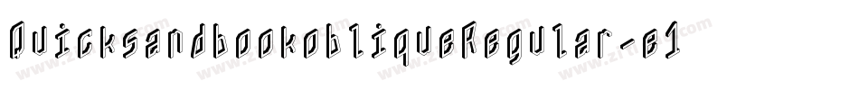 QuicksandbookobliqueRegular-e1Zx字体转换