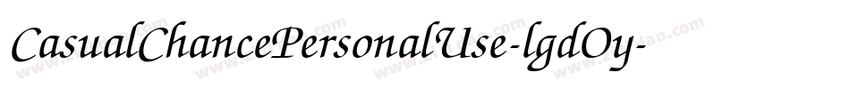 CasualChancePersonalUse-lgdOy字体转换