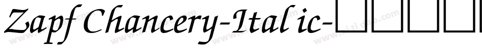 ZapfChancery-Italic字体转换