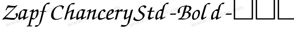 ZapfChanceryStd-Bold字体转换