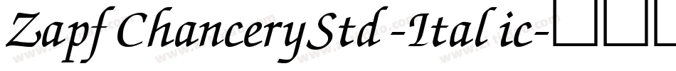 ZapfChanceryStd-Italic字体转换