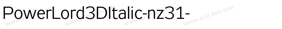 PowerLord3DItalic-nz31字体转换