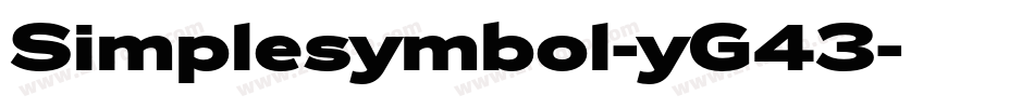 Simplesymbol-yG43字体转换