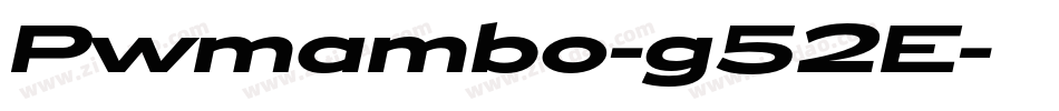 Pwmambo-g52E字体转换