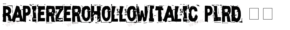 RapierZeroHollowItalic-pLrD字体转换