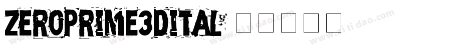 zeroprime3dital字体转换