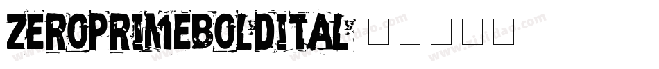 zeroprimeboldital字体转换