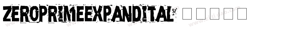 zeroprimeexpandital字体转换