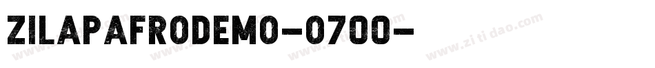 ZilapAfroDemo-o700字体转换