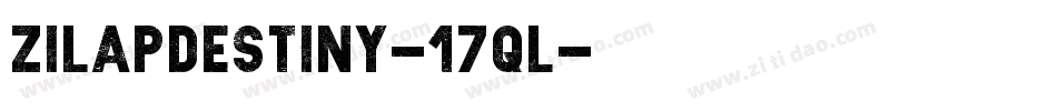 ZilapDestiny-17qL字体转换