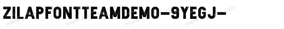 ZilapFontTeamDemo-9YEgj字体转换