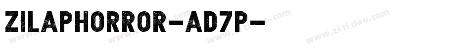 ZilapHorror-Ad7p字体转换