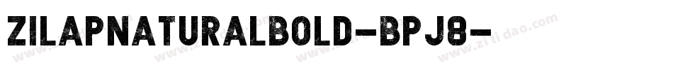 ZilapNaturalBold-BPj8字体转换
