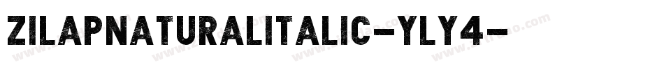 ZilapNaturalItalic-YLy4字体转换