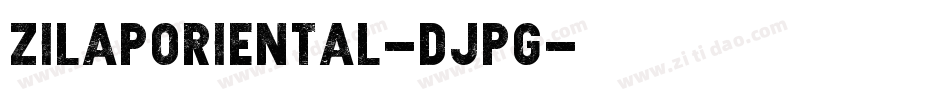 ZilapOriental-dJPg字体转换