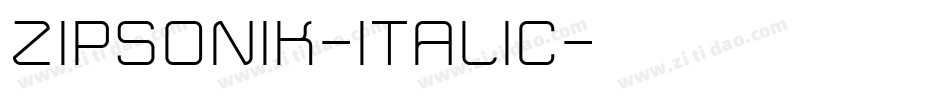 ZipSonik-Italic字体转换