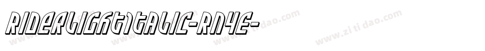 RiderLightItalic-Rn4E字体转换