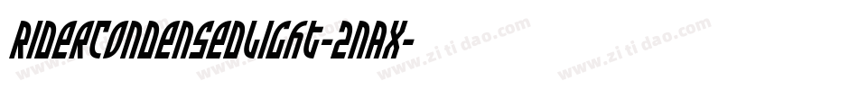 RiderCondensedLight-2naX字体转换